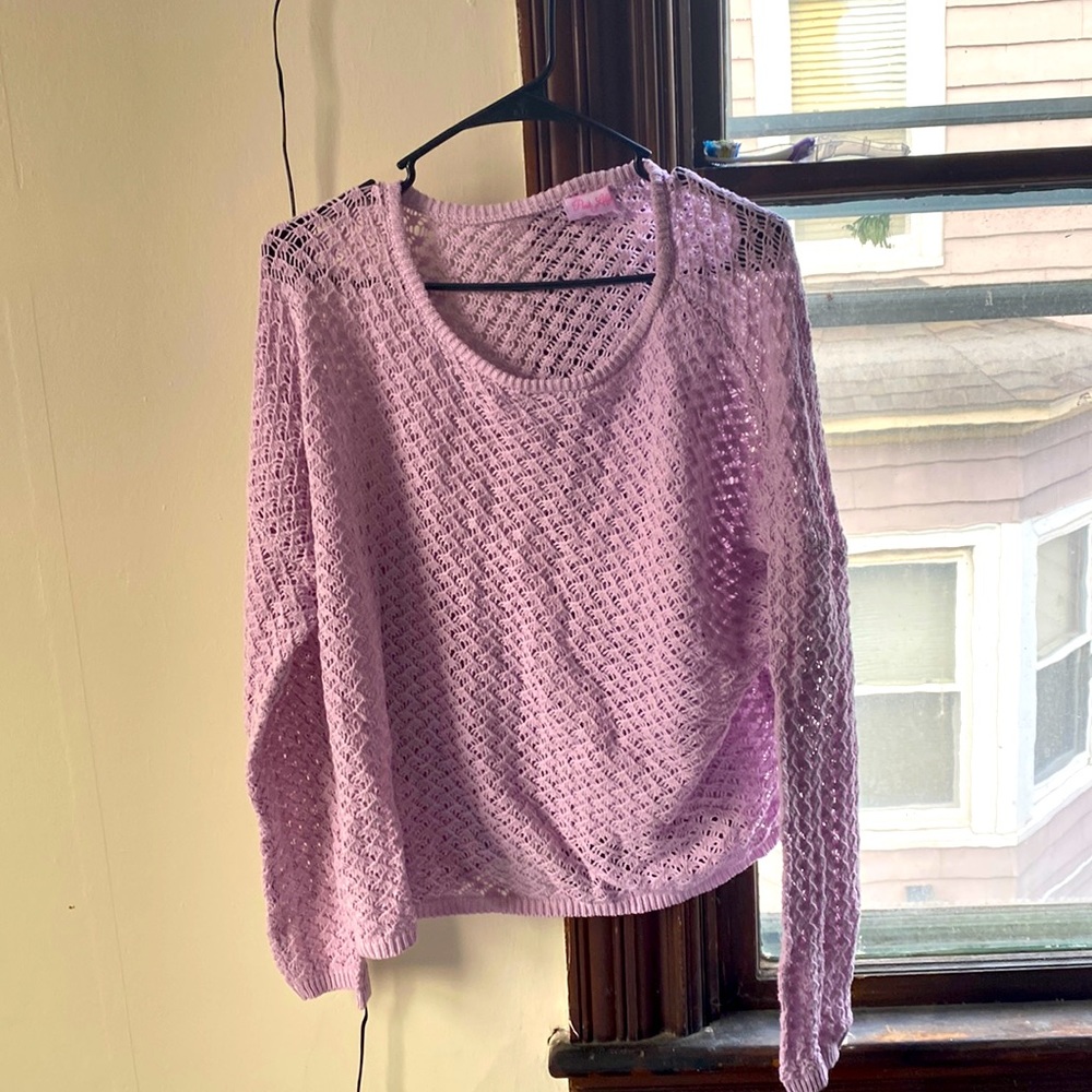 Whimsy-core Lilac Knot Sweater
